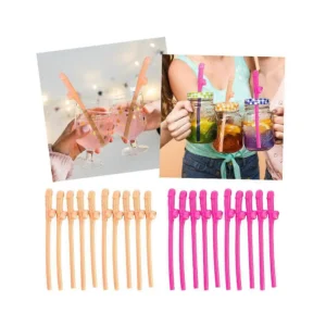 Sugerør med penisdesign 10 stk (flere farger)