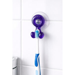 Tannbørsteholder med sugekopp