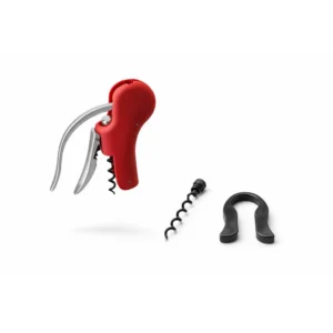 Vinåpner / korketrekker sett i Rød