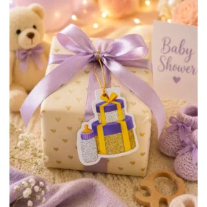 Babyshower Gratulasjonskort – Baby gave “gavepakker” design