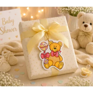 Babyshower Gratulasjonskort – Bamsemotiv
