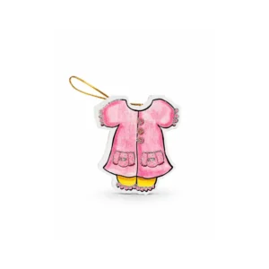 Babyshower Gratulasjonskort – Rosa/gul babykjole design