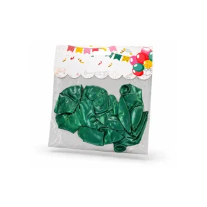 Ballonger grønn metallic 25 cm - 12stk