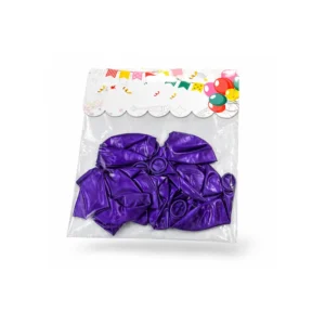 Ballonger lilla metallic 25 cm - 12stk