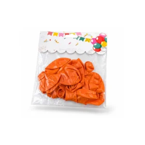 Ballonger oransje metallic 25 cm - 12stk