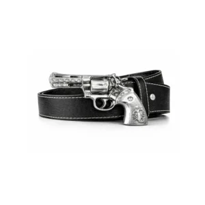 Beltespenne revolver sølv med rhinestones