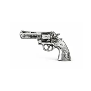 Beltespenne revolver sølv med rhinestones