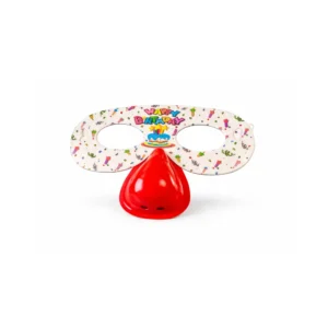 Bursdagsmasker med nese og “Happy Birthday”-design 10 stk