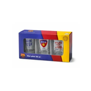 FC Barcelona shotglass 50 ml (3 stk) – lisensiert sett