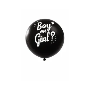Gender Reveal ballong 60 cm – rosa eller blå konfetti