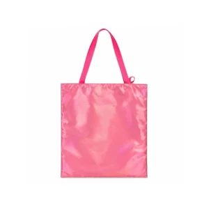 Gjenbrukbar handlepose i rosa – lett tote bag 42x35 cm