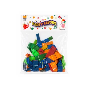 Rakettballonger i assorterte farger med mønster, 12 stk.