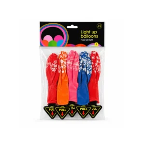 LED ballonger med blomster mønster – assorterte farger 5 stk