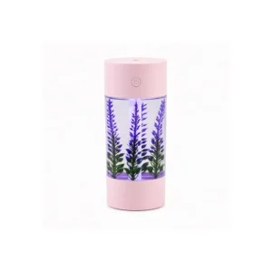 Luftfukter med LED & Lavendel Design 360 ml Rosa