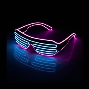 Neon LED Ravebriller Rosa + blå