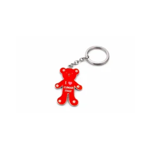 Nøkkelring bamse “I Love Cumar Italy” Rød
