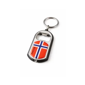 Nøkkelring med flaskeåpner – Norgeflagg