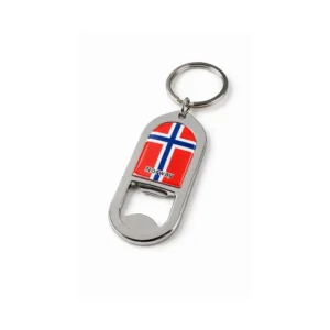 Nøkkelring med Norgeflagg og flaskeåpner