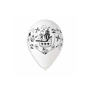 Piratballonger 6 stk Hvit