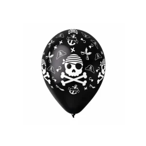 Piratballonger 6 stk Svart