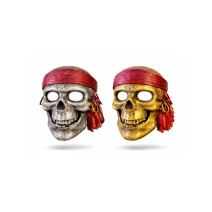 Piratmaske med hodeskalle (Flere farger)