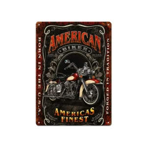 Vintage metallskilt “American Biker” 20x30 cm
