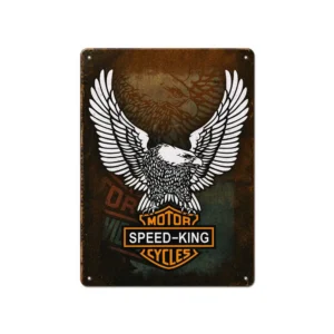 Vintage metallskilt “Motor Speed King Cycles” 20x30 cm