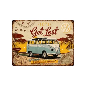 Vintage Metallskilt “VW Camper Adventure” 20x30 cm