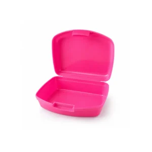 Barnevennlig matboks med krone – Rosa matboks 16,5 cm
