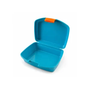 Barnevennlig matboks med monsterdesign – Blå matboks 16,5 cm