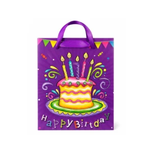 Bursdagsgaveposer “Happy Birthday” Lilla