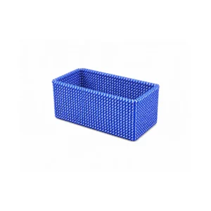 Flettet oppbevaringskurv lav 30x15 cm – Smal kurv
