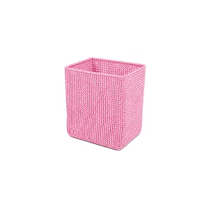 Flettet skittentøyskurv 40 cm – Oppbevaringskurv Rosa