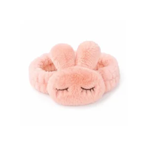 Mykt pannebånd med kanin Lys Peach