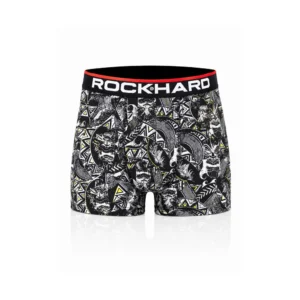 Rockhard boxer for menn – grafisk tribal design – størrelse XL