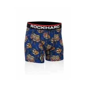 Rockhard boxer for menn med tiger print blå – størrelse L