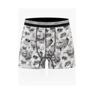 Rockhard boxer for menn – Street Icons Grey – størrelse M