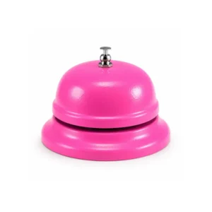 Serveringsbjelle i metall – Resepsjonsbjelle 8,5 cm Rosa