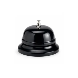 Serveringsbjelle i metall – Resepsjonsbjelle 8,5 cm Svart