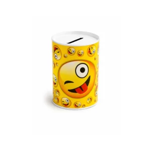 Sparebøsse i metall – Emoji design gul