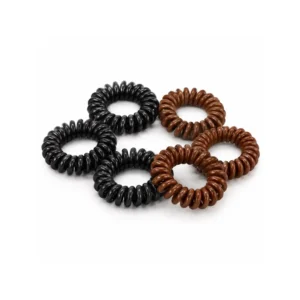Spiral hårstrikk 6-pack – skånsomme hårstrikker i svart og brun