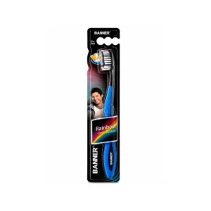 Banner tannbørste med ergonomisk håndtak Blå