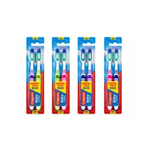 Colgate extra clean tannbørster 2-pk medium (flere varianter)