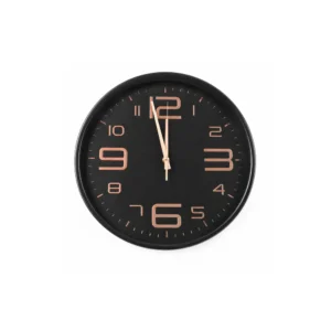 Elegant veggklokke sort/kobber 29,5 cm