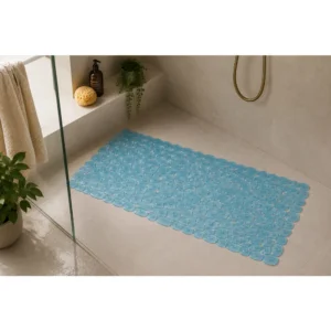 Pebblz badematte blå transparent 67x35 cm