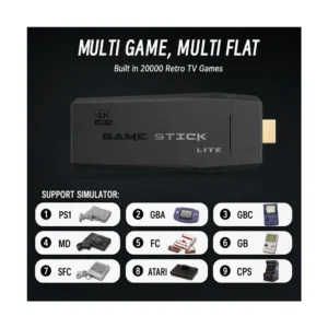 Game stick lite 4K retro spillkonsoll 20 000+ spill 64GB