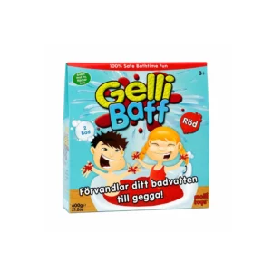 Gelli Baff badeslush dobbelpakke med 2 poser á 150 gram som forvandler badevann til fargerik slush, leveres i Rød