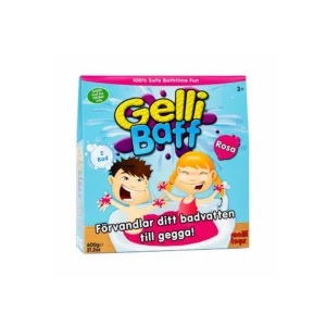 Gelli Baff badeslush dobbelpakke med 2 poser á 150 gram som forvandler badevann til fargerik slush, leveres i Rosa
