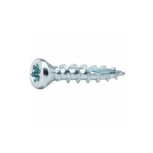 Grabber sponplateskrue 4,3 x 28 mm blankforsinket for tre mot tre, 250 stk med T20 bits.