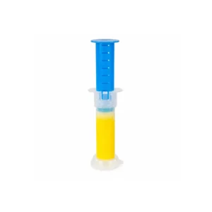 Toalettgelé-dispenser med sitronduft og 6 rengjørende geléstempler.